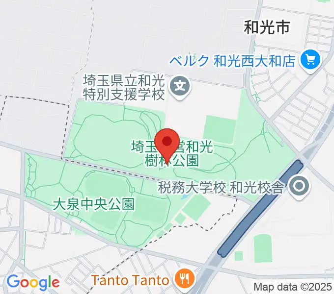 和光市総合体育館の地図