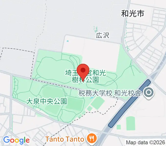 和光市総合体育館の地図