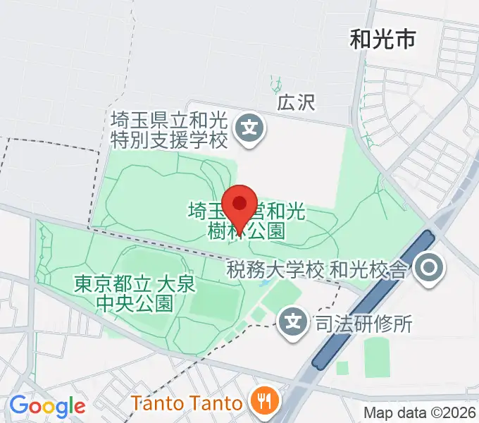 和光市総合体育館の地図