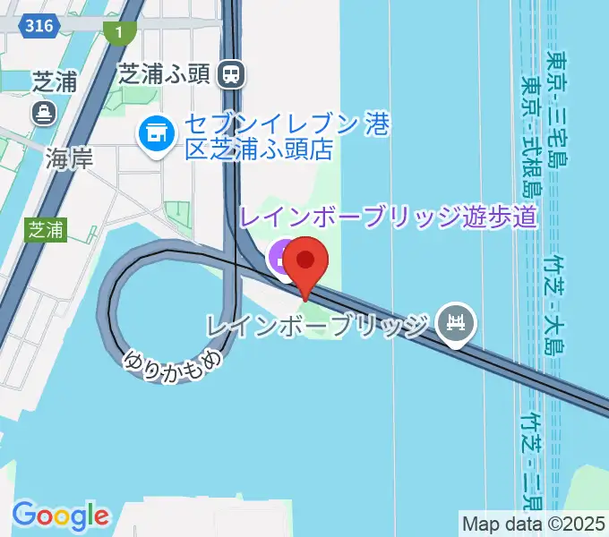 芝浦南ふ頭公園運動広場の地図