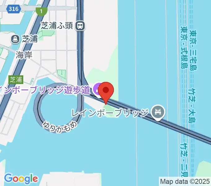 芝浦南ふ頭公園運動広場の地図