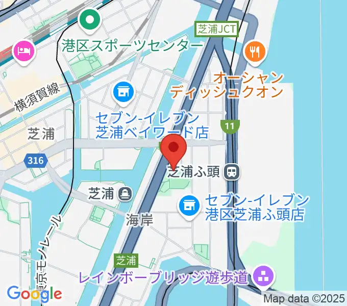 埠頭少年野球場の地図