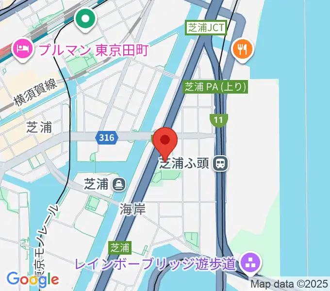 埠頭少年野球場の地図