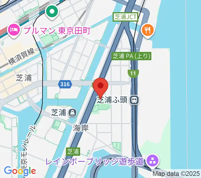 埠頭少年野球場の地図