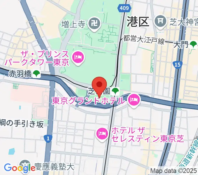 芝公園野球場の地図