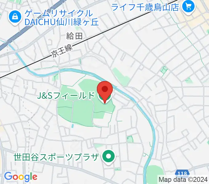 J&Sフィールドの地図