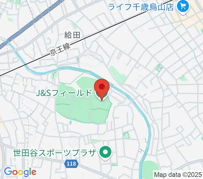 J&Sフィールドの地図