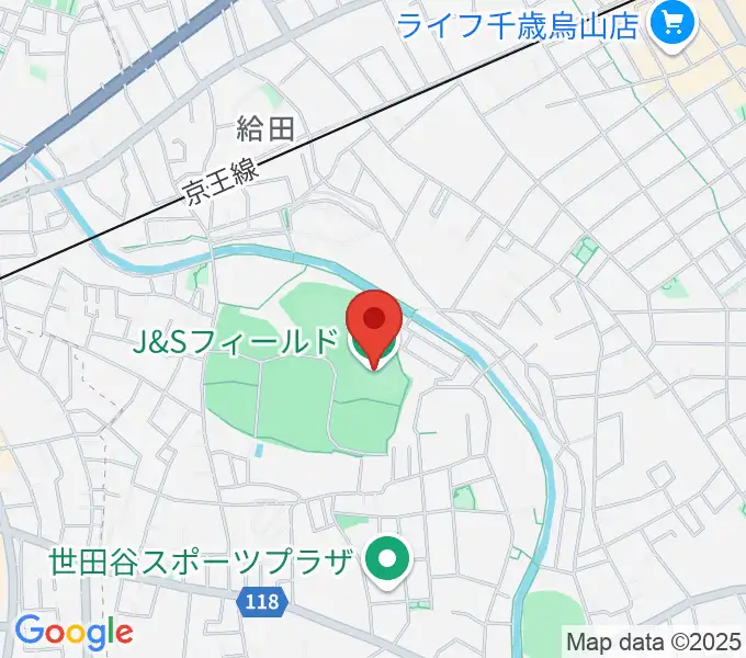 J&Sフィールドの地図