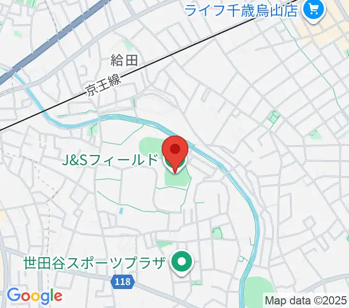 J&Sフィールドの地図