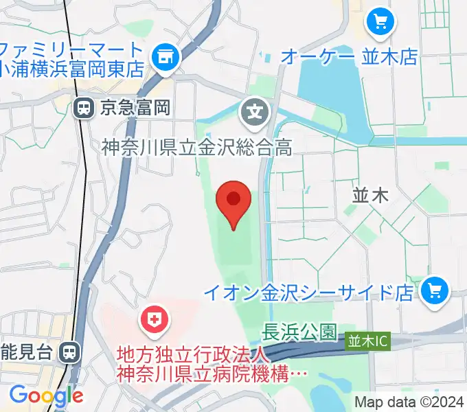 長浜公園サッカー場の地図