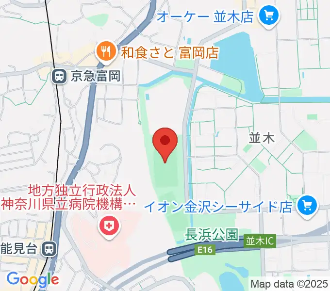 長浜公園サッカー場の地図