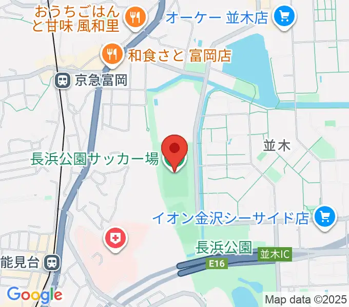 長浜公園サッカー場の地図