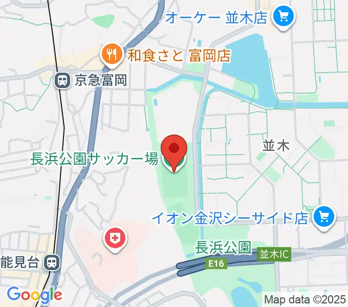 長浜公園サッカー場の地図