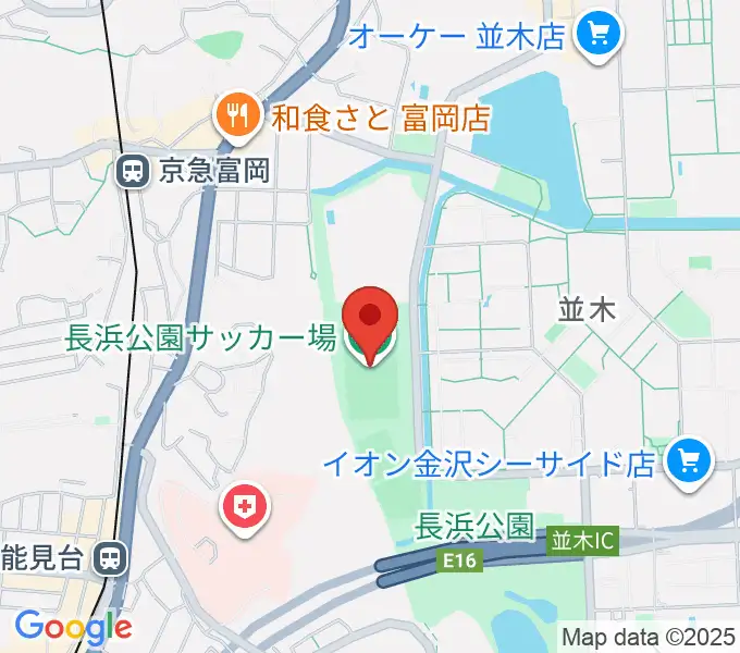 長浜公園サッカー場の地図