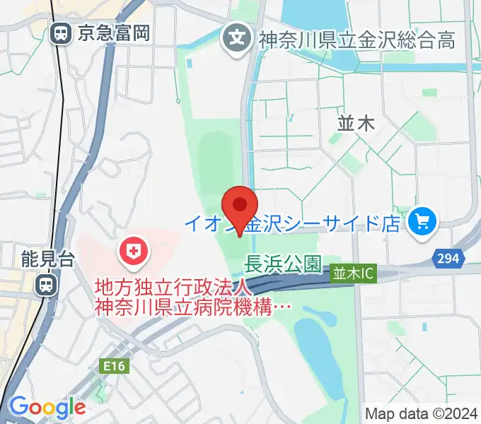 長浜公園野球場の地図