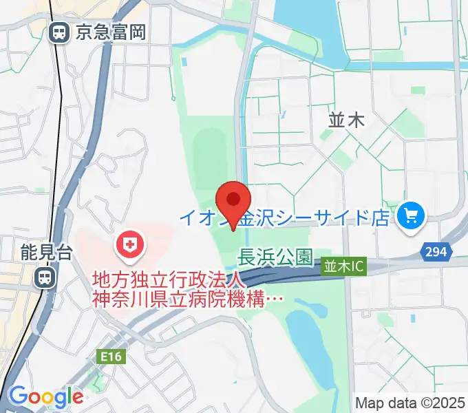 長浜公園野球場の地図