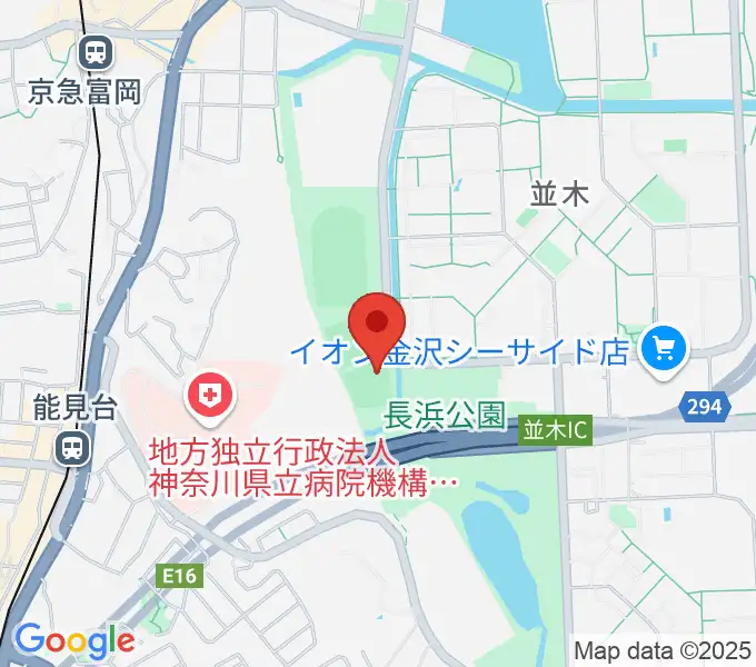 長浜公園野球場の地図