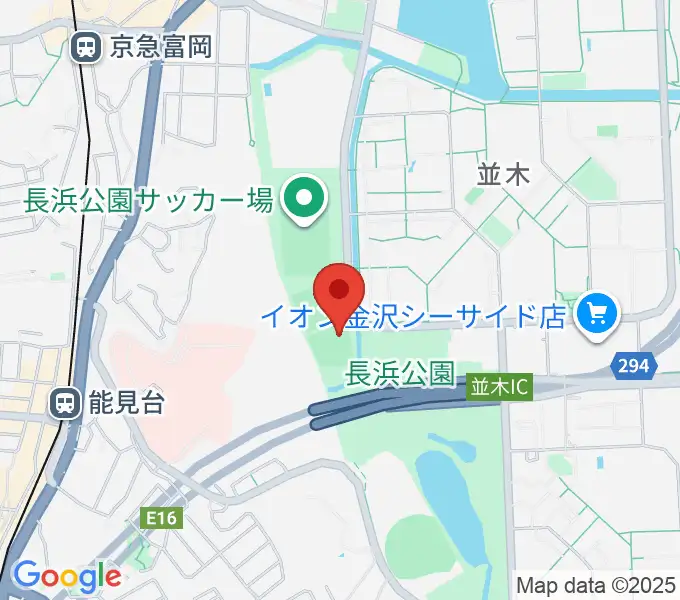 長浜公園野球場の地図