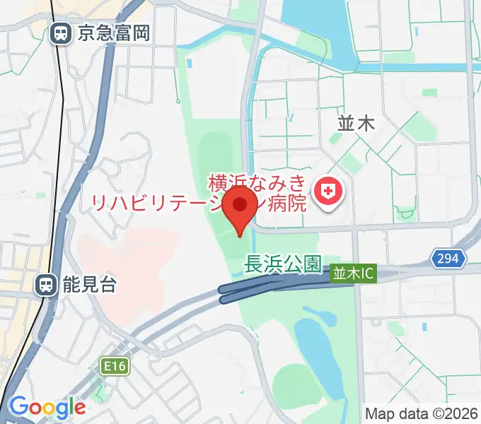 長浜公園野球場の地図