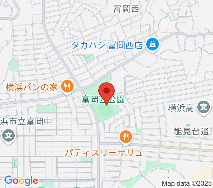 富岡西公園野球場の地図