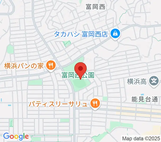 富岡西公園野球場の地図