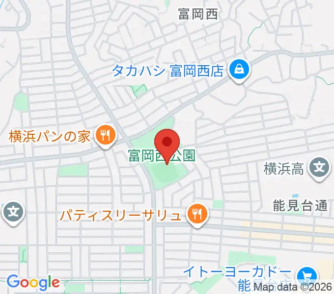 富岡西公園野球場の地図