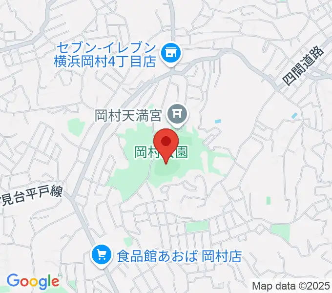 岡村公園野球場の地図