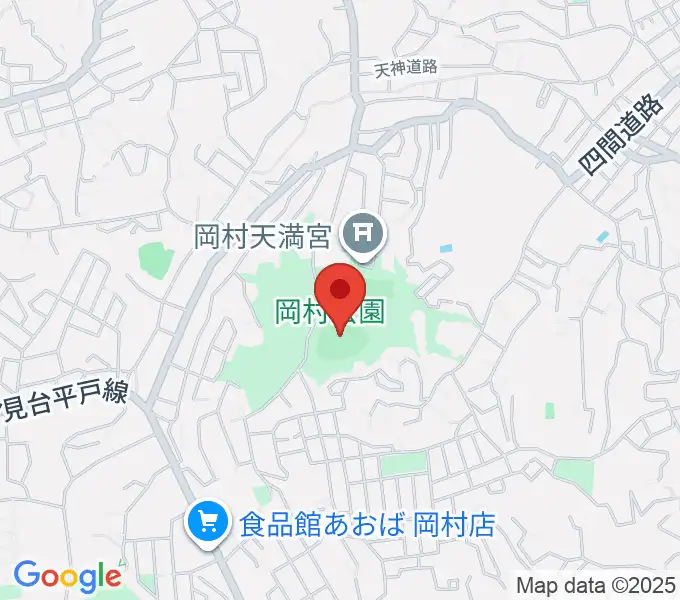 岡村公園野球場の地図