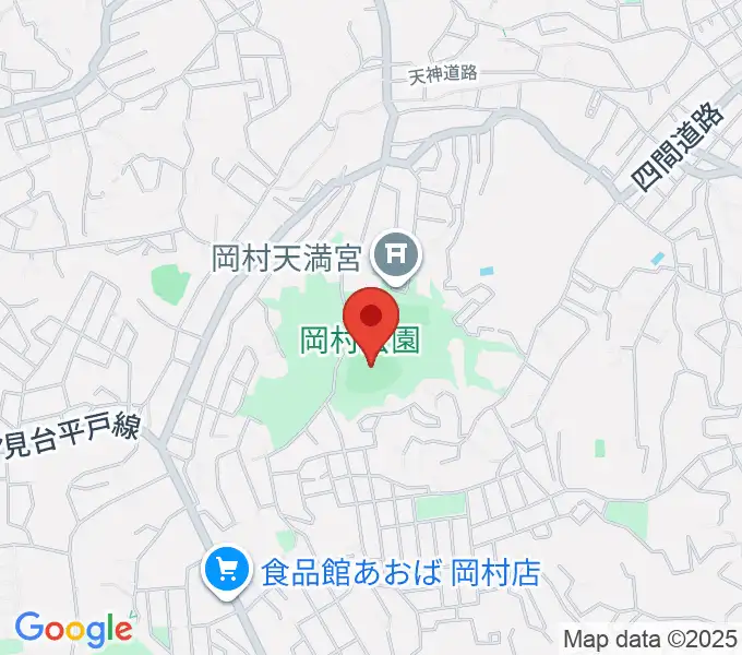 岡村公園野球場の地図