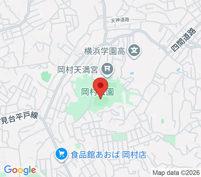 岡村公園野球場の地図