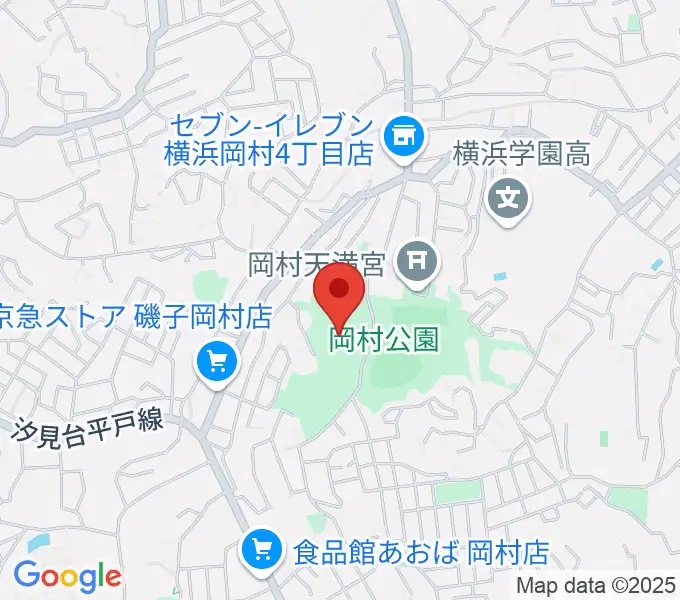 岡村公園少年多目的広場の地図