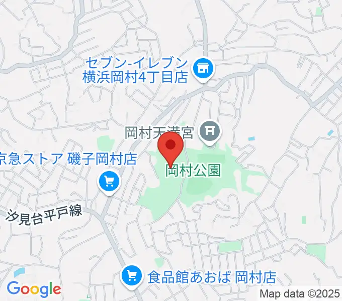 岡村公園少年多目的広場の地図