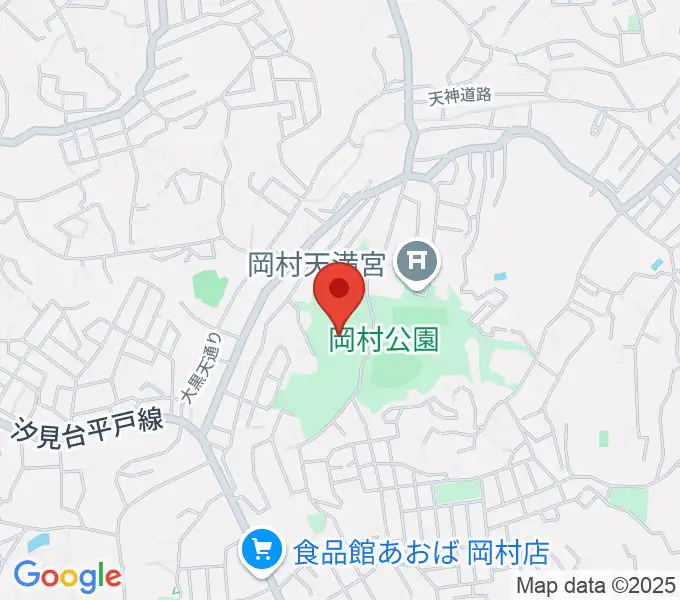 岡村公園少年多目的広場の地図