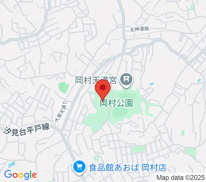 岡村公園少年多目的広場の地図