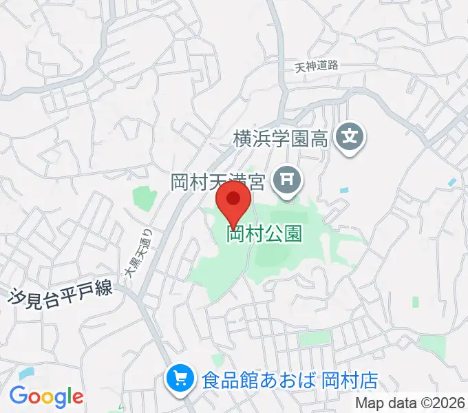 岡村公園少年多目的広場の地図