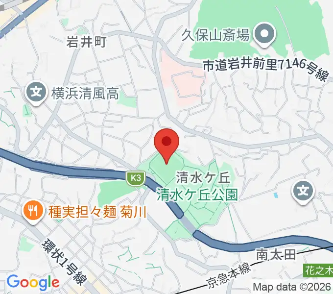 清水ケ丘公園運動広場の地図