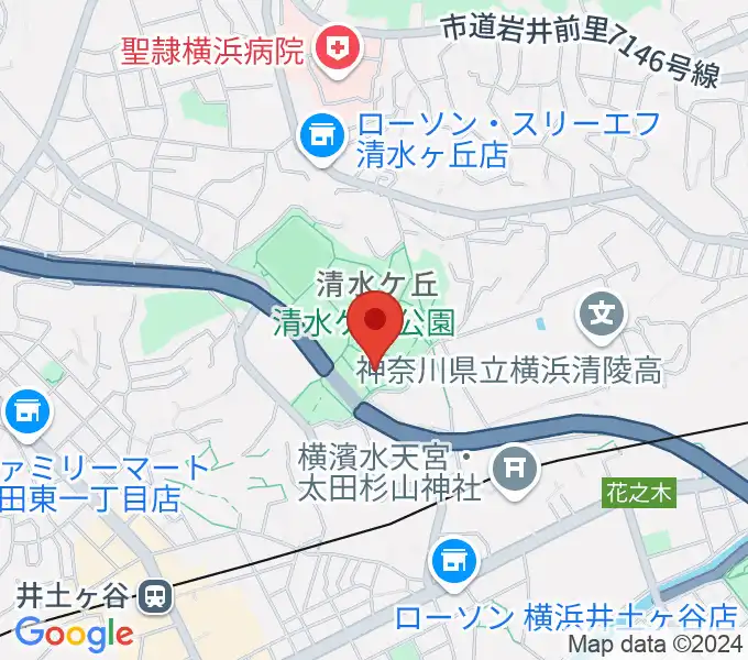 清水ケ丘公園体育館の地図