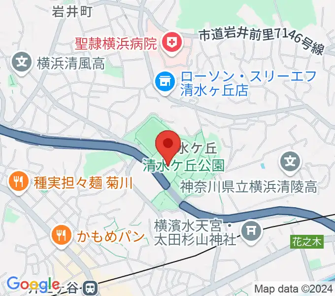 清水ケ丘公園プールの地図