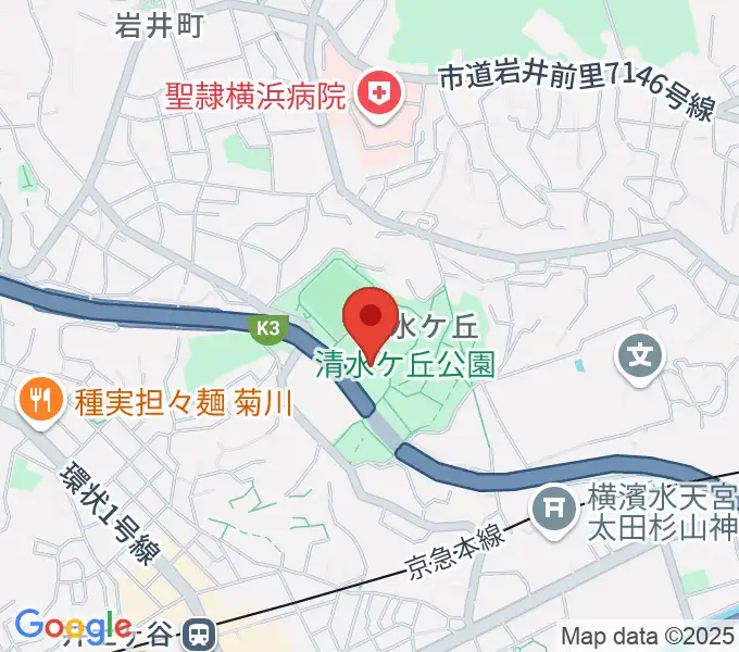 清水ケ丘公園プールの地図