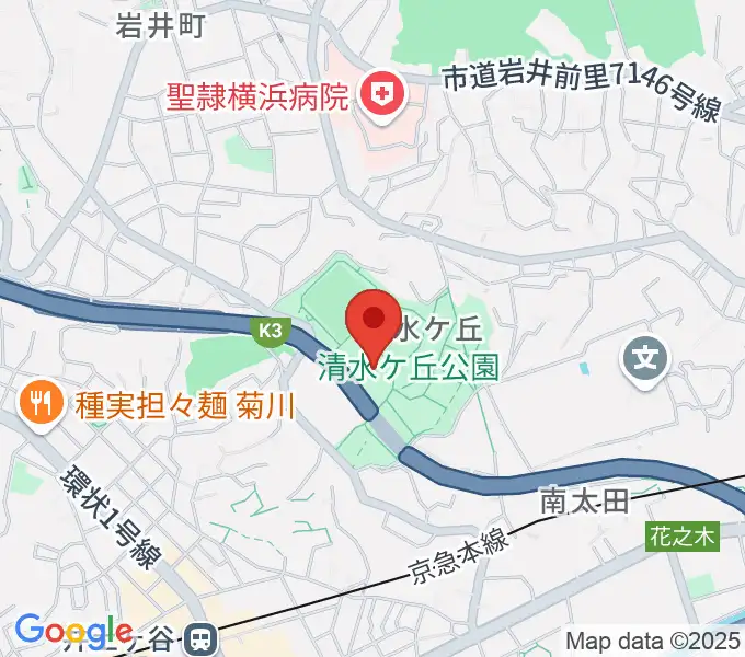 清水ケ丘公園プールの地図