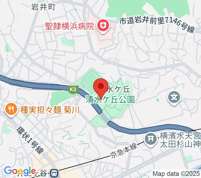 清水ケ丘公園プールの地図