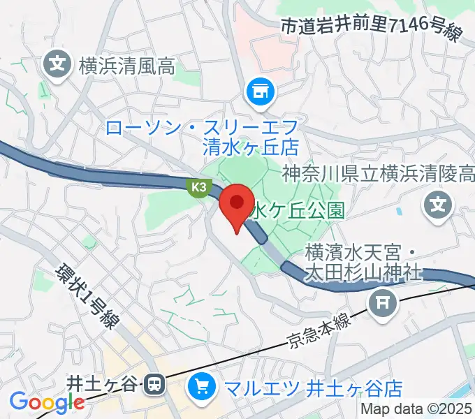 清水ケ丘公園多目的広場の地図