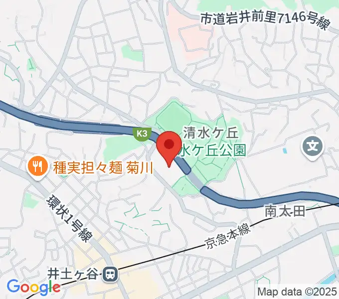 清水ケ丘公園多目的広場の地図
