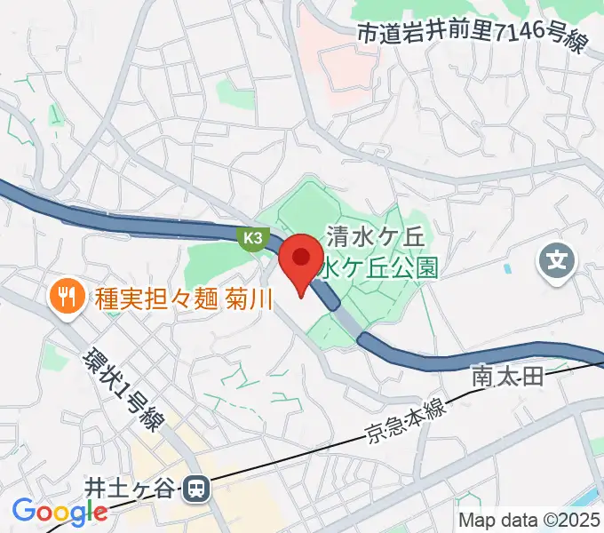 清水ケ丘公園多目的広場の地図
