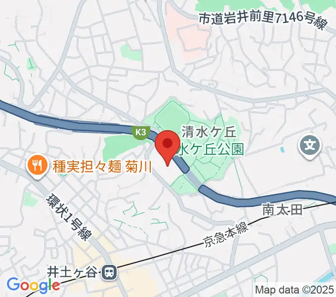 清水ケ丘公園多目的広場の地図