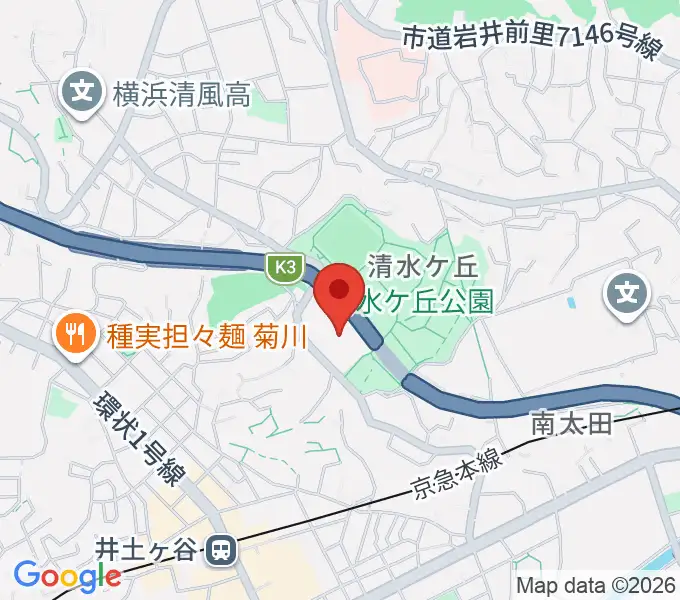 清水ケ丘公園多目的広場の地図