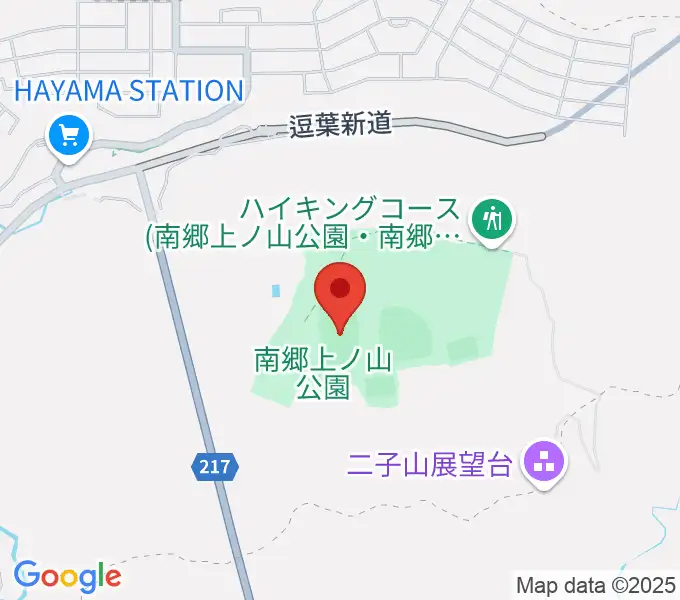 南郷上ノ山公園多目的グラウンドの地図
