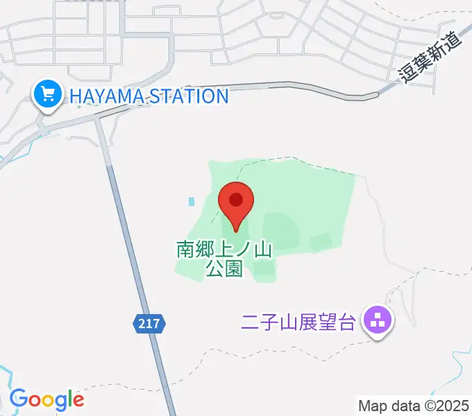 南郷上ノ山公園多目的グラウンドの地図