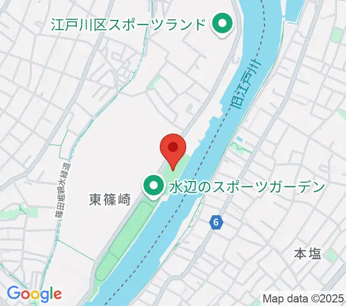 水辺のスポーツガーデン少年野球場の地図