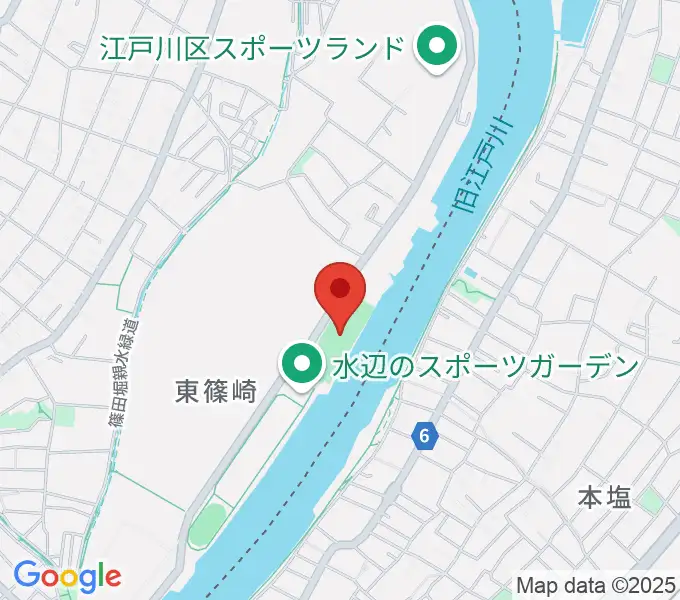 水辺のスポーツガーデン少年野球場の地図